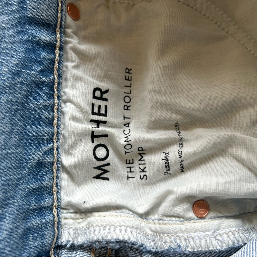 Mother Superior The Tomcat Roller Skimp High Rise Wide Leg Jeans Size 27 - Picture 13 of 15